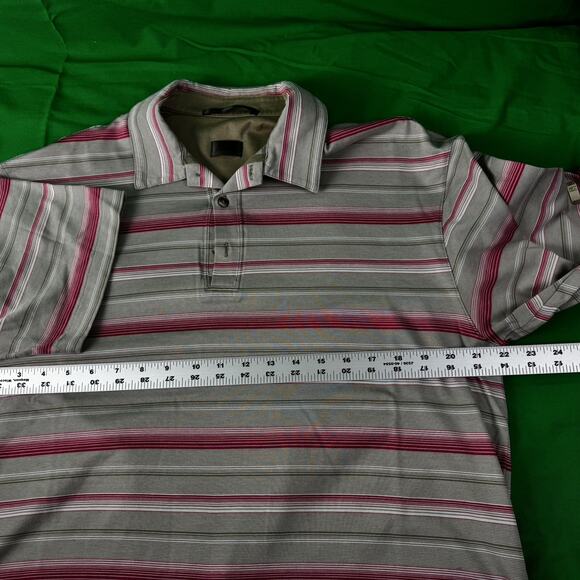 Nike Tiger Woods Collection Golf Polo Dry Fit Size XL Brown Pink Cotton Poly - Picture 4 of 7